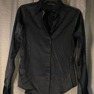 COPPER KEY Women's Medium Black Button Down Shirt